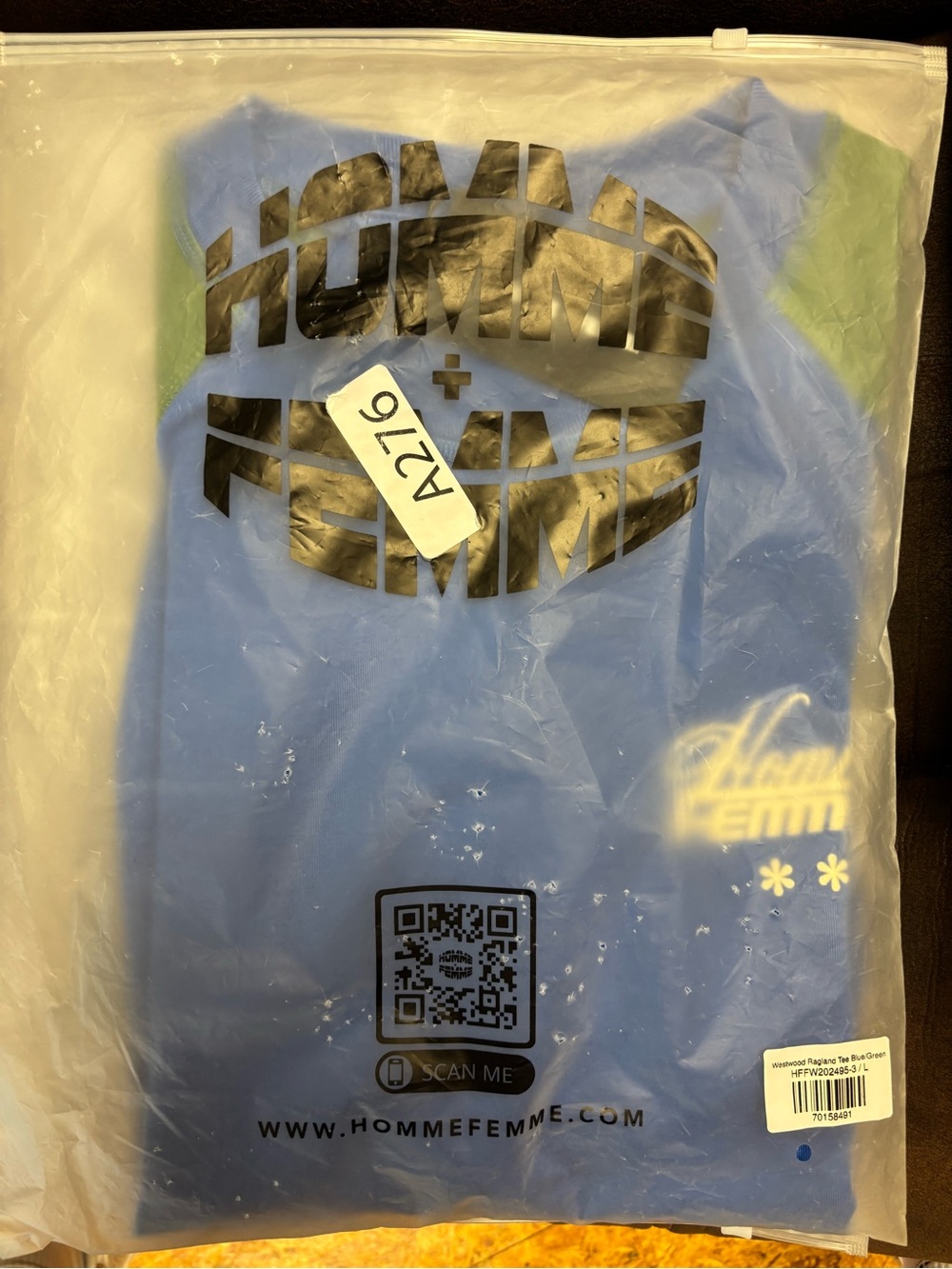 Homme+Femme Blue Short Sleeve Tee